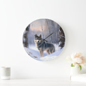 Zweeds Vallhund liet het sneeuwen Kerstmis Grote Klok (Huis)