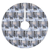 Zweeds Vallhund liet het sneeuwen Kerstmis Kerstboom Rok (Voorkant)