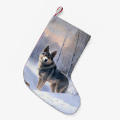 Zweeds Vallhund liet het sneeuwen Kerstmis Kleine Kerstsok (Voorkant (Hangend))