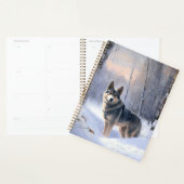 Zweeds Vallhund liet het sneeuwen Kerstmis Planner (Display)