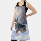 Zweeds Vallhund liet het sneeuwen Kerstmis Schort (Insitu)