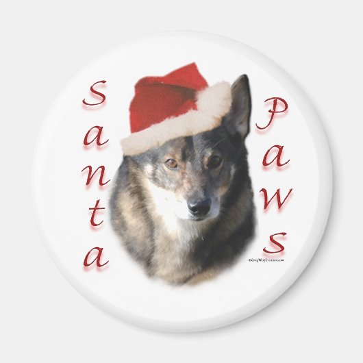 Zweeds Vallhund Santa Paws - Magneet (Voorkant)