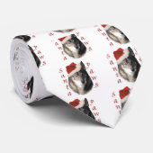 Zweeds Vallhund Santa Paws Stropdas (Opgerold)