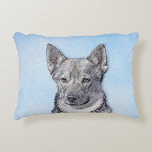 Zweeds Vallhund-schilderij - Kute Original Dog Art Accent Kussen
