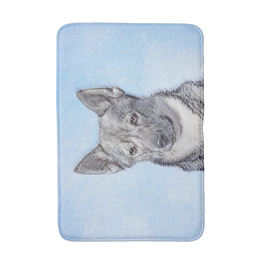Zweeds Vallhund-schilderij - Kute Original Dog Art Badmat (Voorkant Verticaal)