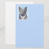 Zweeds Vallhund-schilderij - Kute Original Dog Art Briefpapier (Voorkant / Achterkant)