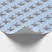 Zweeds Vallhund-schilderij - Kute Original Dog Art Cadeaupapier (Hoek)