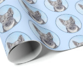 Zweeds Vallhund-schilderij - Kute Original Dog Art Cadeaupapier (Rol Hoek)