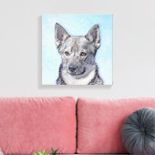Zweeds Vallhund-schilderij - Kute Original Dog Art Canvas Afdruk (Insitu (Woonkamer))