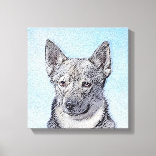 Zweeds Vallhund-schilderij - Kute Original Dog Art Canvas Afdruk (Voorkant)