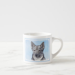 Zweeds Vallhund-schilderij - Kute Original Dog Art Espresso Kop
