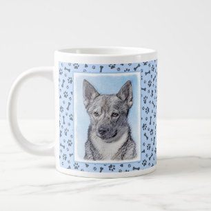 Zweeds Vallhund-schilderij - Kute Original Dog Art Grote Koffiekop