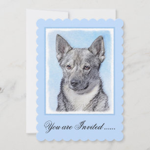 Zweeds Vallhund-schilderij - Kute Original Dog Art Kaart