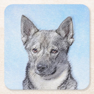 Zweeds Vallhund-schilderij - Kute Original Dog Art Kartonnen Onderzetters