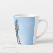 Zweeds Vallhund-schilderij - Kute Original Dog Art Latte Mok (Rechts)