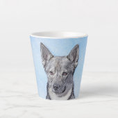 Zweeds Vallhund-schilderij - Kute Original Dog Art Latte Mok (Voorkant)