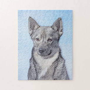 Zweeds Vallhund-schilderij - Kute Original Dog Art Legpuzzel