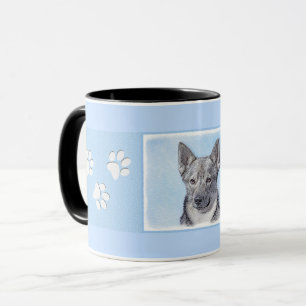 Zweeds Vallhund-schilderij - Kute Original Dog Art Mok