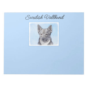 Zweeds Vallhund-schilderij - Kute Original Dog Art Notitieblok