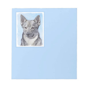 Zweeds Vallhund-schilderij - Kute Original Dog Art Notitieblok