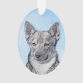 Zweeds Vallhund-schilderij - Kute Original Dog Art Ornament (achterkant)