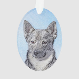 Zweeds Vallhund-schilderij - Kute Original Dog Art Ornament