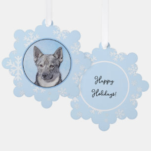 Zweeds Vallhund-schilderij - Kute Original Dog Art Ornament Kaart
