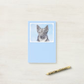 Zweeds Vallhund-schilderij - Kute Original Dog Art Post-it® Notes (Op bureau)