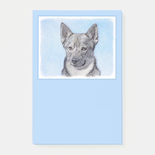 Zweeds Vallhund-schilderij - Kute Original Dog Art Post-it® Notes (Voorkant)
