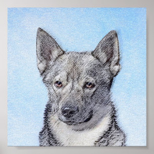 Zweeds Vallhund-schilderij - Kute Original Dog Art Poster