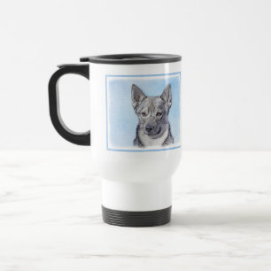 Zweeds Vallhund-schilderij - Kute Original Dog Art Reisbeker