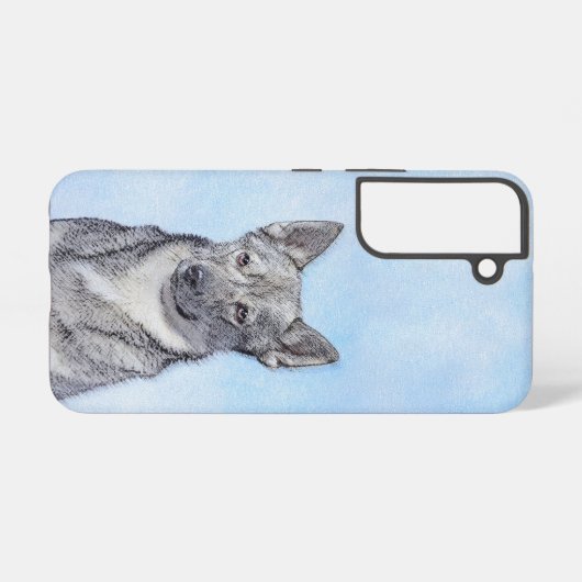Zweeds Vallhund-schilderij - Kute Original Dog Art Samsung Galaxy Hoesje (Achterkant horizontaal)