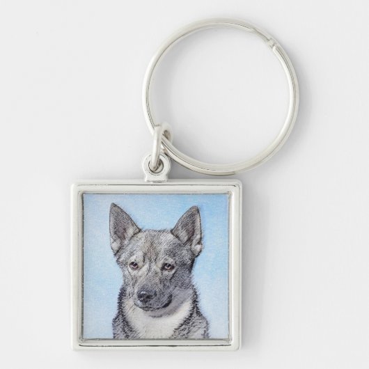 Zweeds Vallhund-schilderij - Kute Original Dog Art Sleutelhanger (Voorkant)