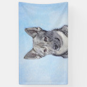 Zweeds Vallhund-schilderij - Kute Original Dog Art Spandoek (Verticaal)