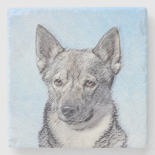 Zweeds Vallhund-schilderij - Kute Original Dog Art Stenen Onderzetter