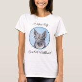 Zweeds Vallhund-schilderij - Kute Original Dog Art T-shirt (Voorkant)
