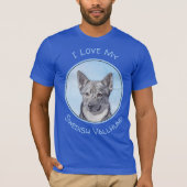 Zweeds Vallhund-schilderij - Kute Original Dog Art T-shirt (Voorkant)