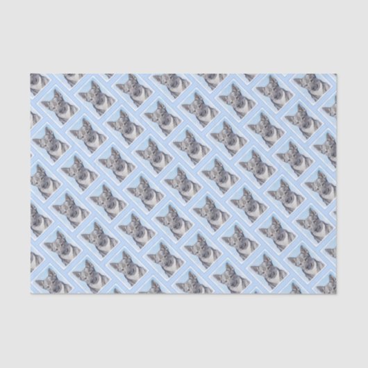 Zweeds Vallhund-schilderij - Kute Original Dog Art Tissuepapier (Voorkant)