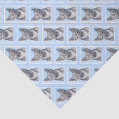 Zweeds Vallhund-schilderij - Kute Original Dog Art Tissuepapier (Detail)