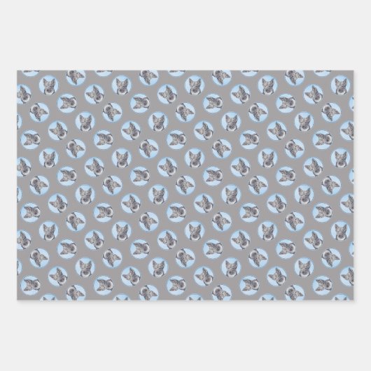 Zweeds Vallhund schilderij Schattigee originele ho Inpakpapier Vel (Voorkant 3)