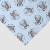 Zweeds Vallhund schilderij Schattigee originele ho Tissuepapier (Detail)