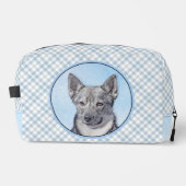 Zweeds Vallhund schilderij Schattigee originele ho Toilettasje (Voorkant)