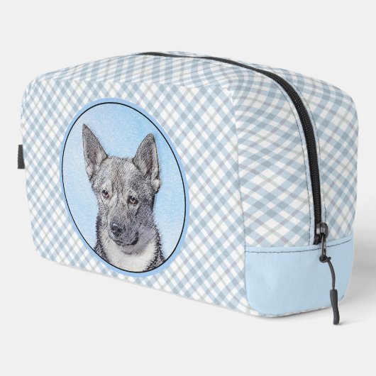 Zweeds Vallhund schilderij Schattigee originele ho Toilettasje (Rechterhoek)