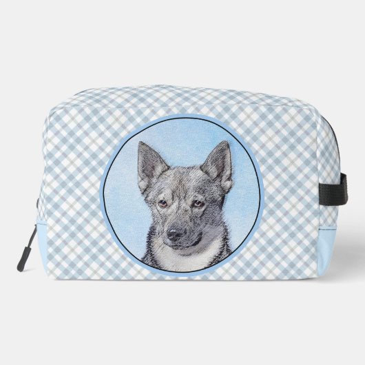 Zweeds Vallhund schilderij Schattigee originele ho Toilettasje (Achterkant)