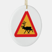Zweeds verkeersbord voor rendieren keramisch ornament (Rechts)