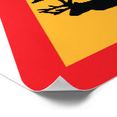 Zweeds verkeersbord voor rendieren poster (Hoek)