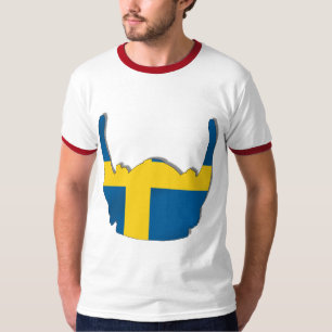 Zweeds Viking helmet vlag Zweden Sverige vlaggen T-shirt