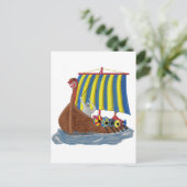 Zweeds Viking Ship Briefkaart (Staand voorkant)