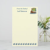 Zweeds Viking Ship Briefpapier (Staand voorkant)