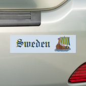 Zweeds Viking Ship Bumpersticker (Op auto)